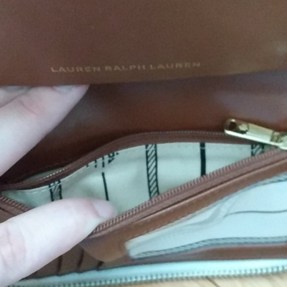 Lauren Ralph Lauren Belt Pattern Wristlet Wallet - Picture 7 of 10